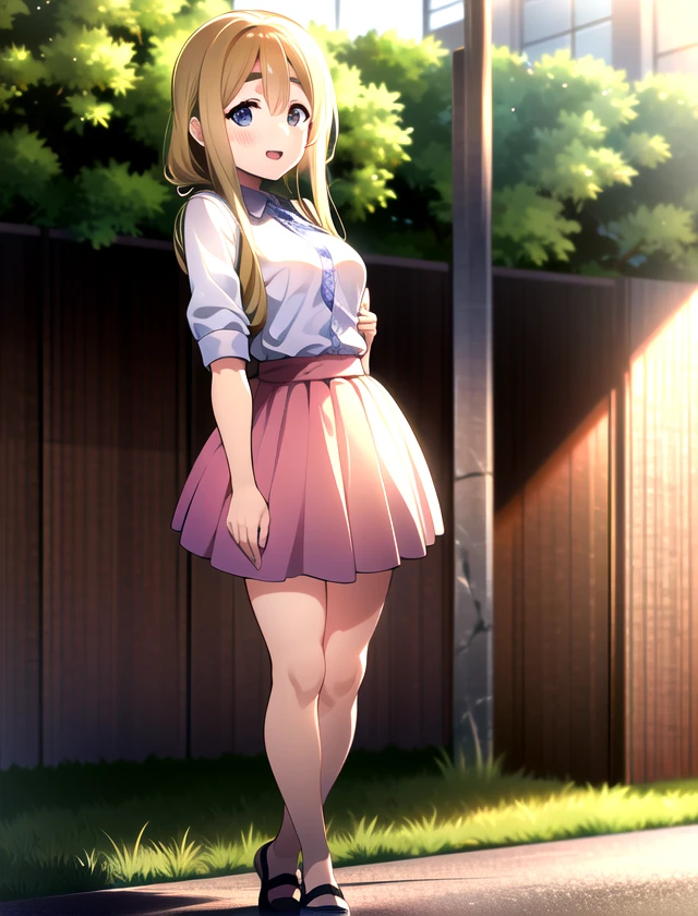 tsumugi kotobuki, solo, standing, outside, 1girl   <lora:tsumugi-kotobuki:1>