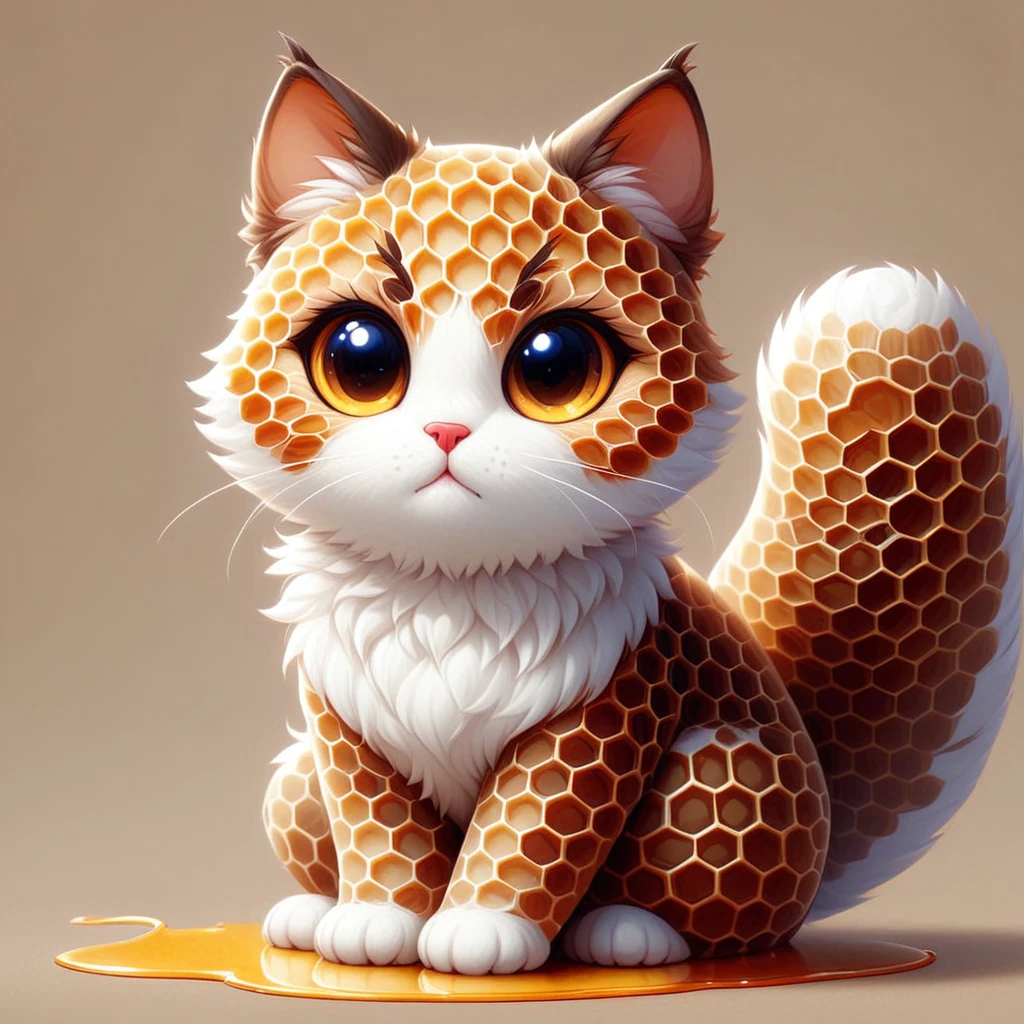 honeycomb morph cute cat cartoon