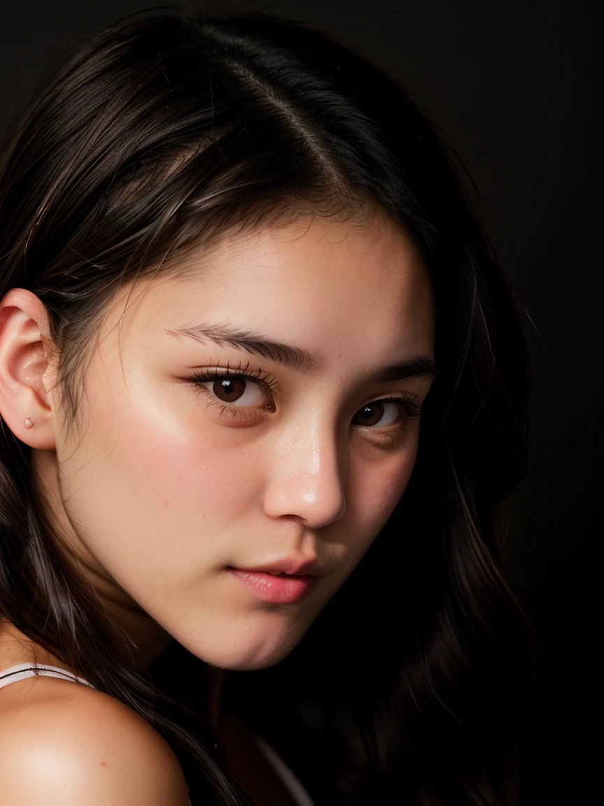 RAW photograph, tv_Hana_Jeong_MXAI
BREAK
, intense expression, extreme closeup shot, black background,
BREAK, 8k uhd, dslr, soft lighting, high quality, film grain, Fujifilm XT3, (((Ultra-HD-details, Ultra-HD-detailed, Ultra-HD-realistic, Ultra-HD-photo-same-realistic-quality-details)))