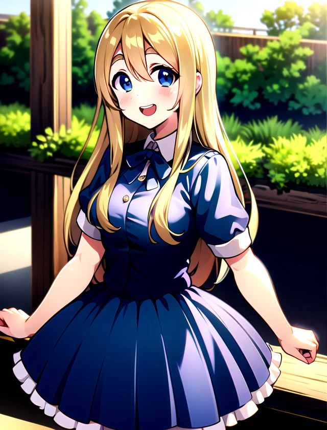 tsumugi kotobuki, solo, standing, outside, 1girl   <lora:tsumugi-kotobuki:1>