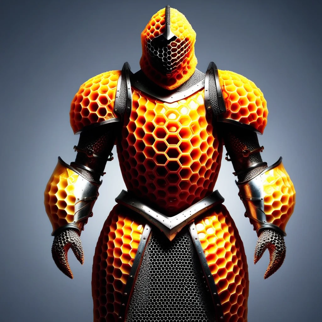 Honeycomb Morph, a knight in armor, honeycomb armor