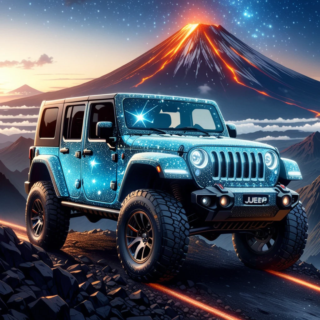 <lora:Starry_Morph:1> starry_morph jeep on volcanoe , (anime, masterpiece, intricate:1.3), (best quality, hires textures, high detail:1.2), (4k),(incredibly detailed:1.4),UHD, 8K, ultra detailed