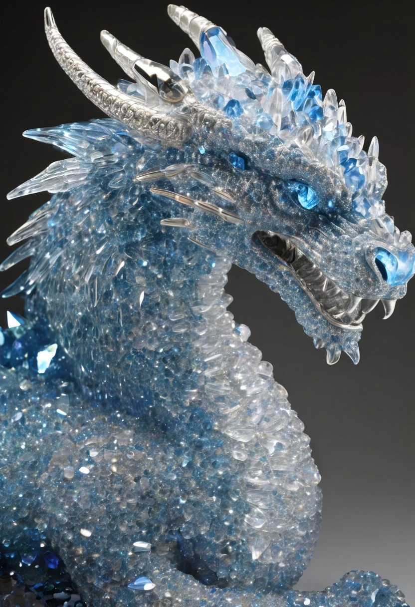 (((A fabulous dragon made of crystals)))