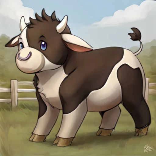 Kyuutarou,cow,feral,<lora:Kyuutarou:1>,