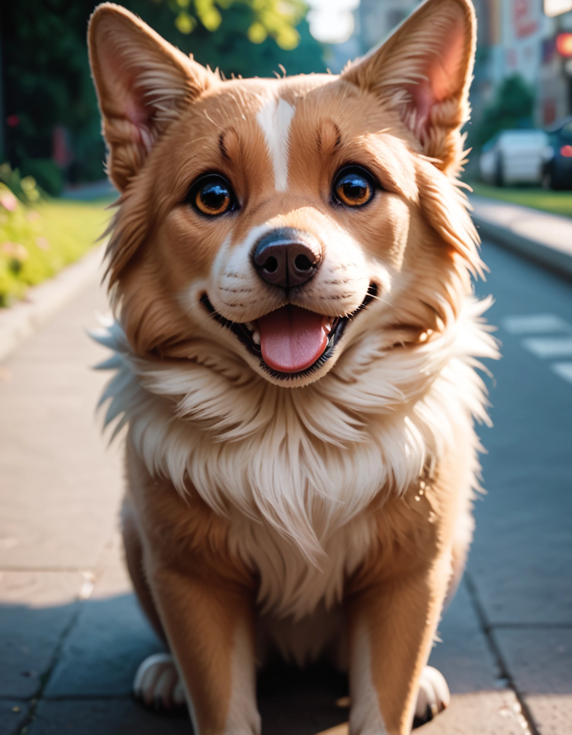 score_9, score_8_up, score_7_up, score_6_up, score_5_up, score_4_up, funny cute dog, cinematic light, creative setting
