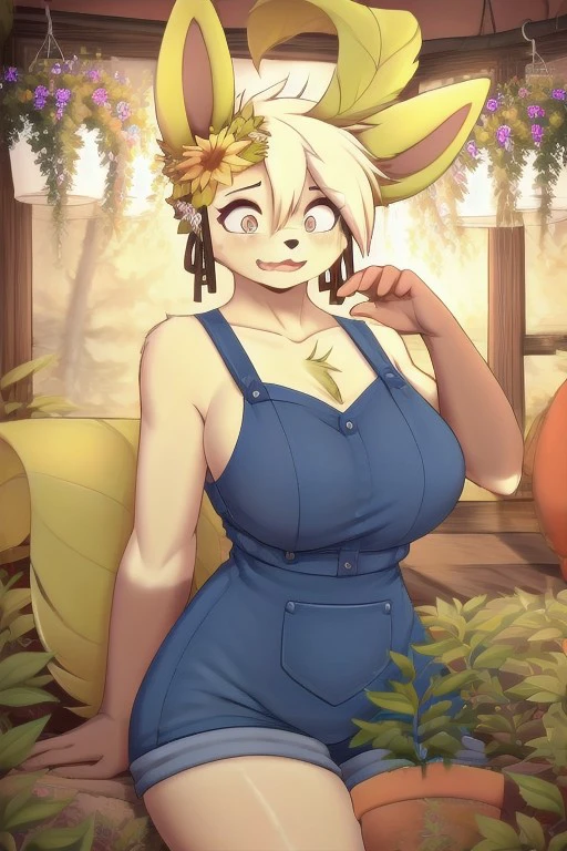 (masterpiece,best quality)),best res,(huge
breasts:1.3),good anatomy,cute,(sexy:1.3),ultra cute face,hot,female,smiling,extremely detailed face,4k,happy, upper body,,detailed eyes,beautiful,smiling,,cute,very cute,, ,blushing,upper body,leaning,closer,tall,arms,female,, , female,,, solo,skinny, looking at viewer, blush,,,skinny, perfect lighting,1girl,,,middle of a city, female,,standing,long hairleafeon,close up,shirt,overalls,