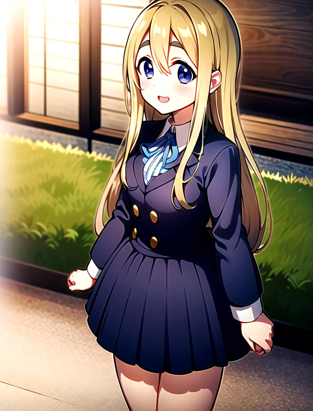 tsumugi kotobuki, solo, standing, outside, 1girl   <lora:tsumugi-kotobuki:1>