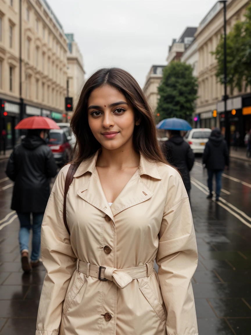 RAW photograph, tv_Maria_Patel_MXAI
BREAK
, happy expression, wearing a raincoat, walking through a rainy London street, walking towards the camera,
BREAK, 8k uhd, dslr, soft lighting, high quality, film grain, Fujifilm XT3, (((Ultra-HD-details, Ultra-HD-detailed, Ultra-HD-realistic, Ultra-HD-photo-same-realistic-quality-details)))