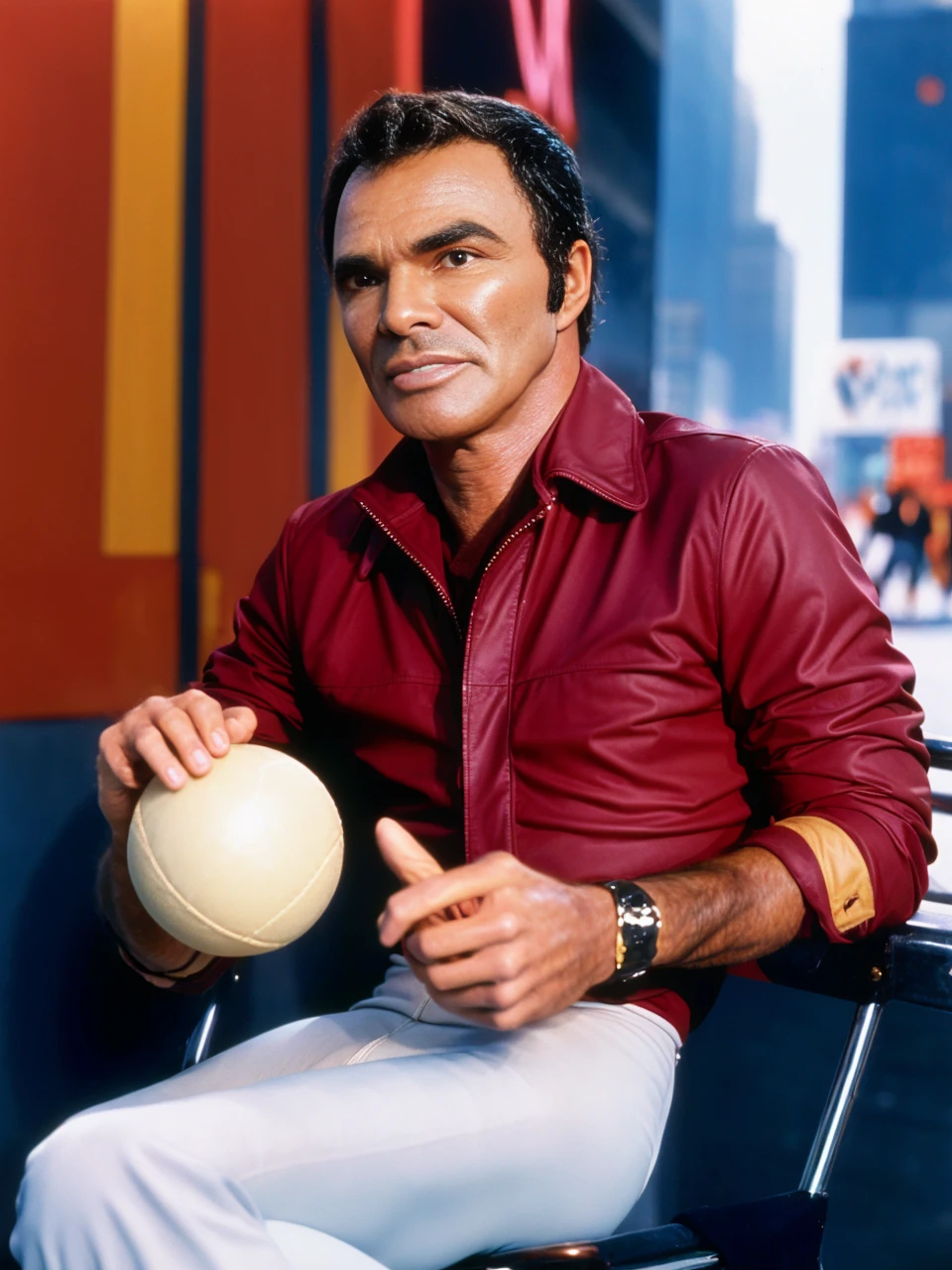 <lora:BurtReynolds:1> burt reynolds having a ball in 2050's new York, 4k, raw, masterpiece