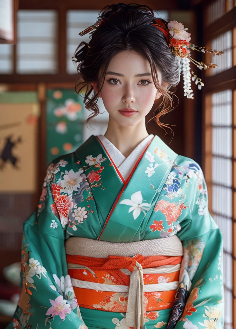 1girl,kimono,cowboy_shot,
unity 8k wallpaper,ultra detailed,aesthetic,masterpiece,best quality,photorealistic,dynamic angle,vivid colours,professional,4k,highly detailed,skin detail realistic,ultra realistic,,,<lora:Kimono:0.8>,<lora:ZOE:0.8>