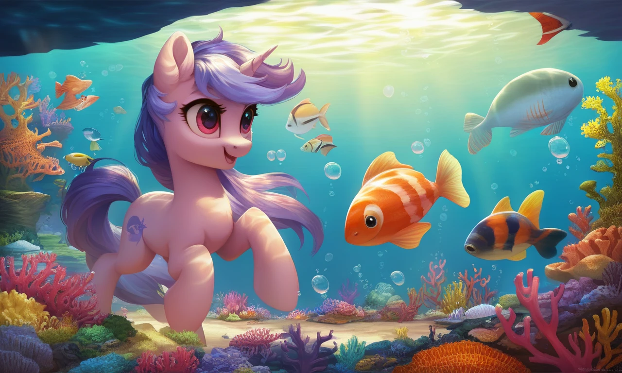 score_9, score_8_up, score_7_up BREAK
source_pony, rating_safe, xyswzrl, unicorn, reaction image, bubbles, underwater, swimming, tropical fish, clownfish, pufferfish, aquatic, water effect, sun rays through water, scenery porn, coral, reef, detailed background, detailed, best quality, detailed fish <lora:xyswzrl4:1>