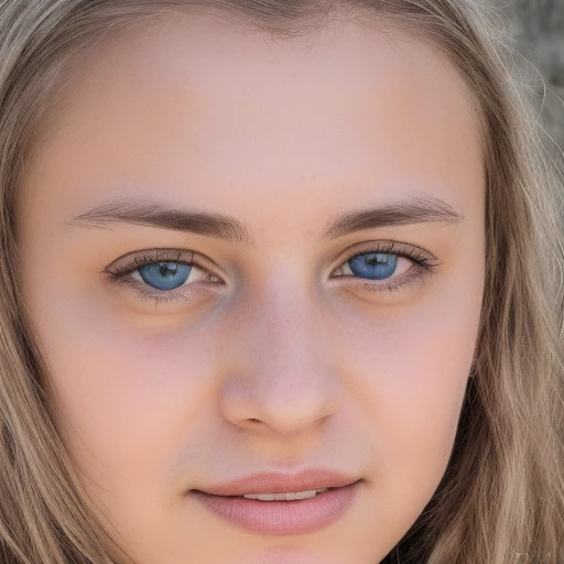 Portrait of a beautiful Norwegian ager, 14 yall breasts, soft smile, Natural Lips, long blonde hair with shaved sides , gray blue eyes, realism, digital paint, conceptual art, seeds, sharp focus, rule of thirds, 35 millimeters, ((whole body)), ((naked))