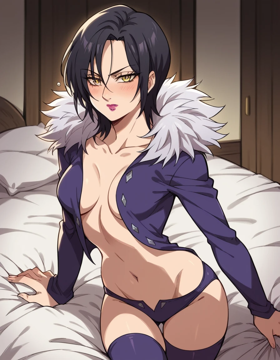 detailed body)+++,
(rukia kuchiki )+++
(Thigh straps)++
(Very tight harness)+++
(Bimbo physique (wet))+++
(Lascivious)+++
(Ahegao)+++
(Large breasts)+++
(Perfect fit ass)+++
(Wide hips)+
(Hip dips)+
(Toned legs)+
(Abs)+
(Crotch tattoo)+++
(Facing viewer)+++
(Kneeling in a beautiful bedroom)+++
(Disheveled bed in background)++
(Radiant full moon seen through window)+++
(Moonlight)+++
(Spreading legs)+++
(Thick juicy thighs)+++
(Cameltoe)++
(Exquisit