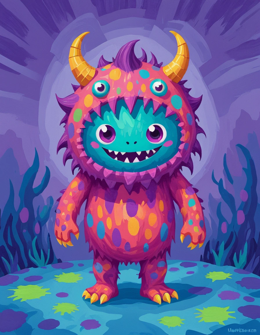 cute monster <lora:novuschroma50 style:.6> novuschroma50 style