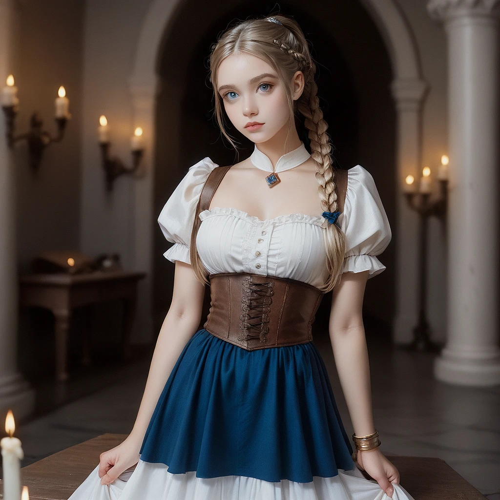score_9,score_8_up,score_7_up,waist_shot,dynamic_angle,
1girl,supermodel,temperament,feminine_charmsexy,elegance,sentiment,beautiful_eyes,
gigantic_breasts,breasts_out,narrow_waist,slim,skiny,braid,ponytail,
detailed_background,inside_the_castle,medieval_style,candlelight,decorations,murals,vases,table,late_at_night,darkness,
medieval_skirt,long_cape,hair_ornament,bracelet,jewelry,gem,
standing,posing,captivating_pose,