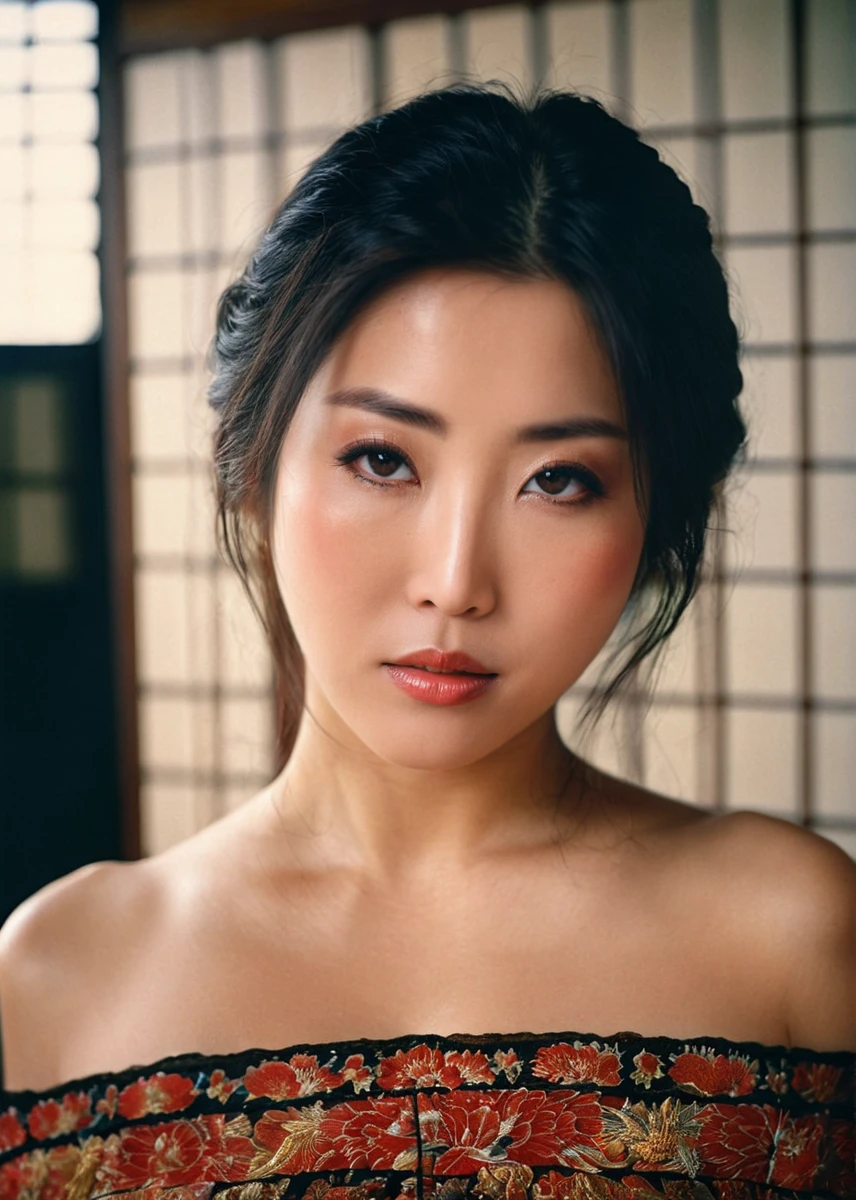 (8k,highest quality,masterpiece:1.2),(Realistic,photoRealistic:1.37),Naked Japanese Beauty Mature、Immediately after intense sexual intercourse、Natural light only