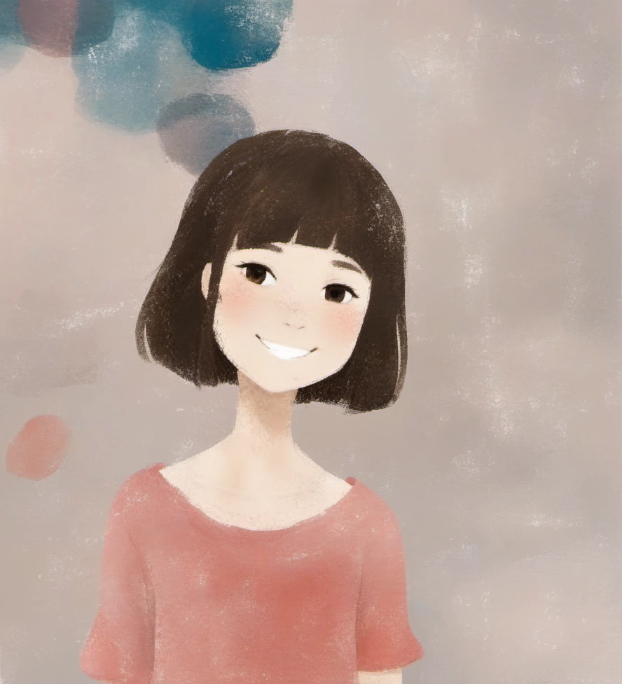 <lora:æ²»æ-000009:0.8>,1girl,highres,((abstract art)),kind_smile,:d,;d,
