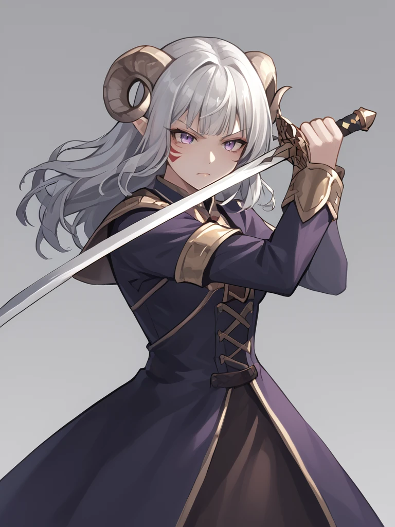 source_furry, score_7_up, rating_safe, source_anime, anime face, 
<lora:whisker_markings:0.8> red whisker_markings ,
<lora:Test_Diana:0.7> tiefling_bard_diana, silver hair, purple eyes, slashing, 
rapier:1.9, holding rapier, sword hilt,  <lora:rapier:0.8> <lora:low_guard_parry_stance:0.3> low guard sword parry stance,