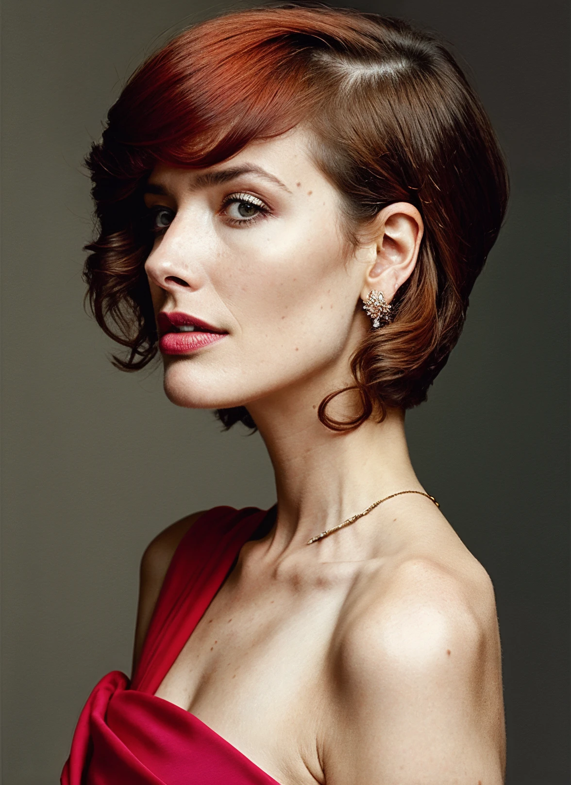 portrait of beautiful sks woman by Flora Borsi, style by Flora Borsi, bold, bright colours, intricate haircut, (Flora Borsi), by annie leibovitz, natural lighting, <lora:locon_janineturner_v1_from_v1_64_32:0.7> <lora:lora-small-janine-turner-v1:0.65>