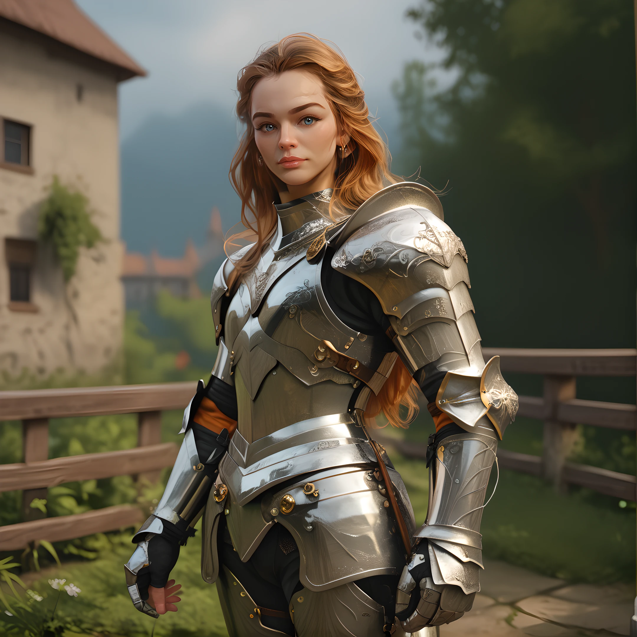 solo, 1girl, armor, realistic, outdoors, long hair, breastplate, shoulder armor, looking at viewer, steel armor, <lora:Medieval_Times_-_Realistic_Female_Armor:0.7>
BREAK
level_9, level_8_up, level_7_up, level_6_up, level_5_up, masterpiece, mature