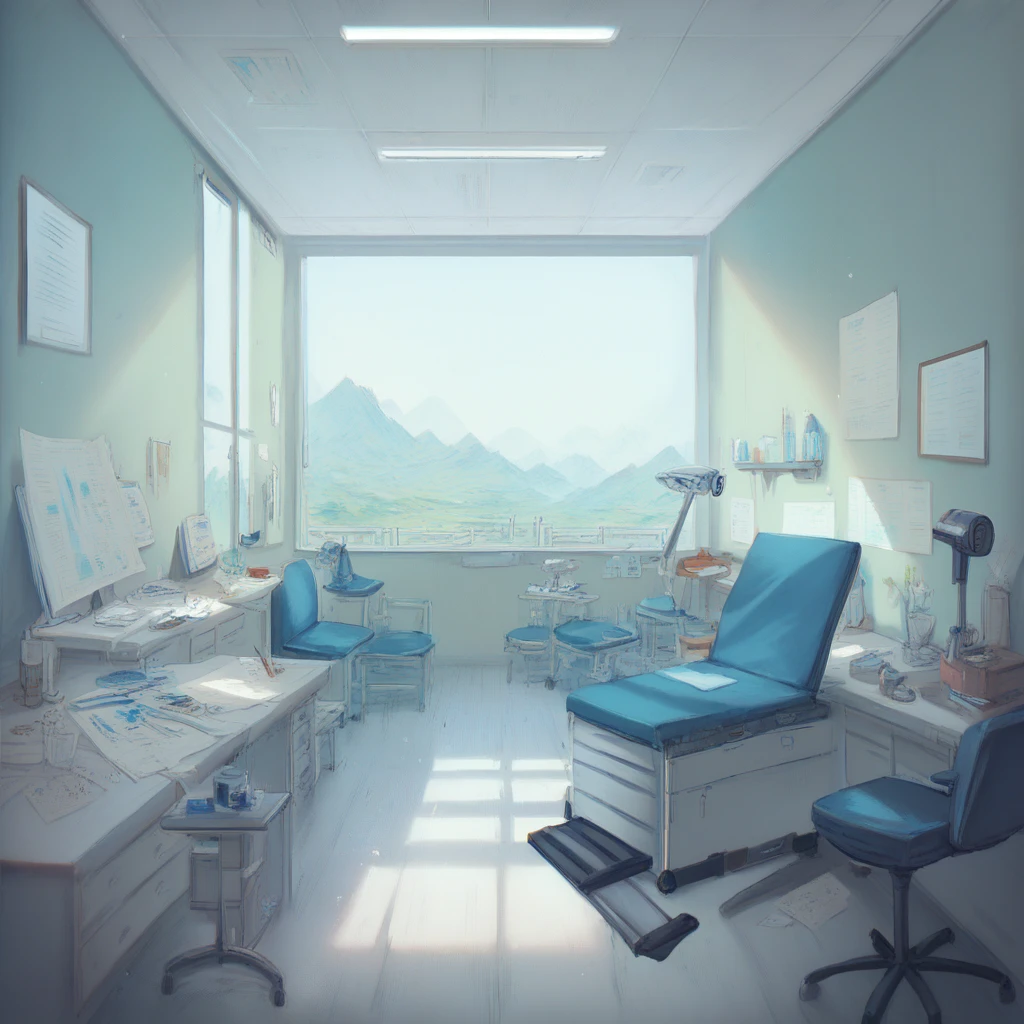 score_9, score_8_up, score_7_up, Examination-Room, Examination-Table,  chair, scenery, desk, swivel chair, painting (object), office chair, general