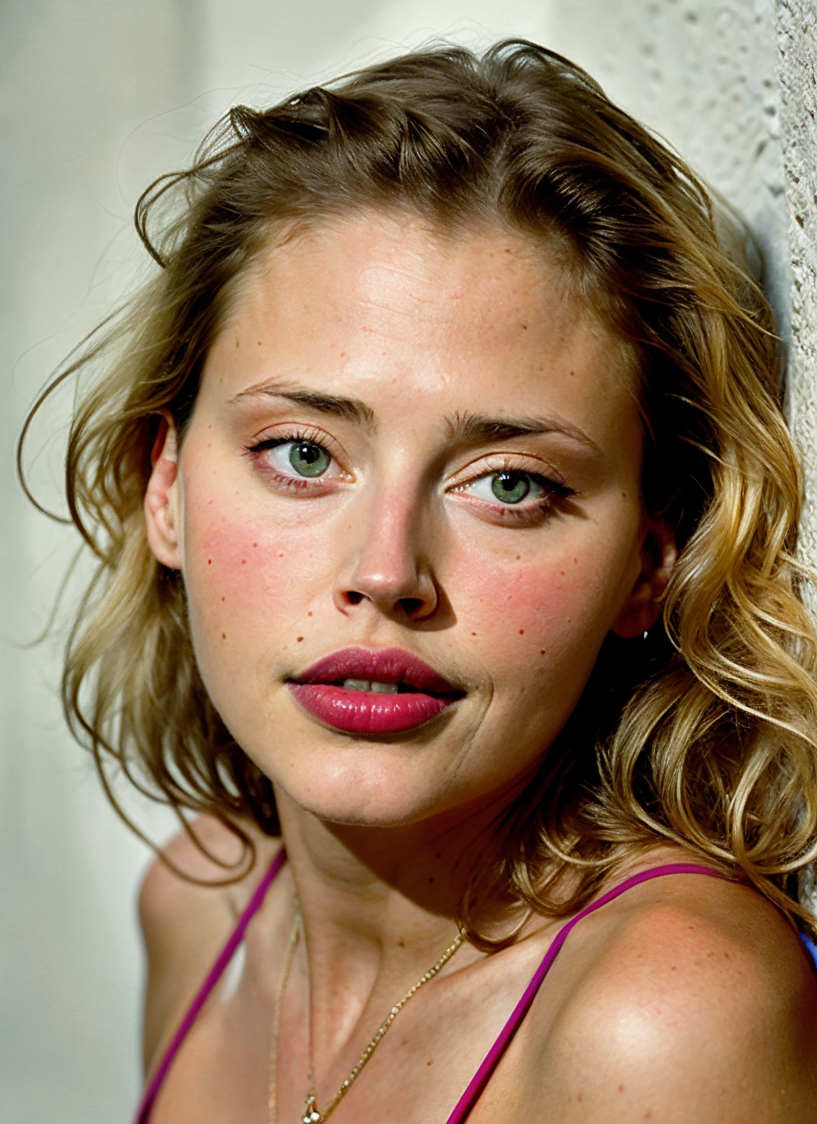 portrait of beautiful sks woman by Flora Borsi, style by Flora Borsi, bold, bright colours, intricate haircut, (Flora Borsi), by annie leibovitz, natural lighting, <lora:locon_estellawarren_v1_from_v1_64_32:0.7> <lora:lora-small-estella-warren-v1:0.65>