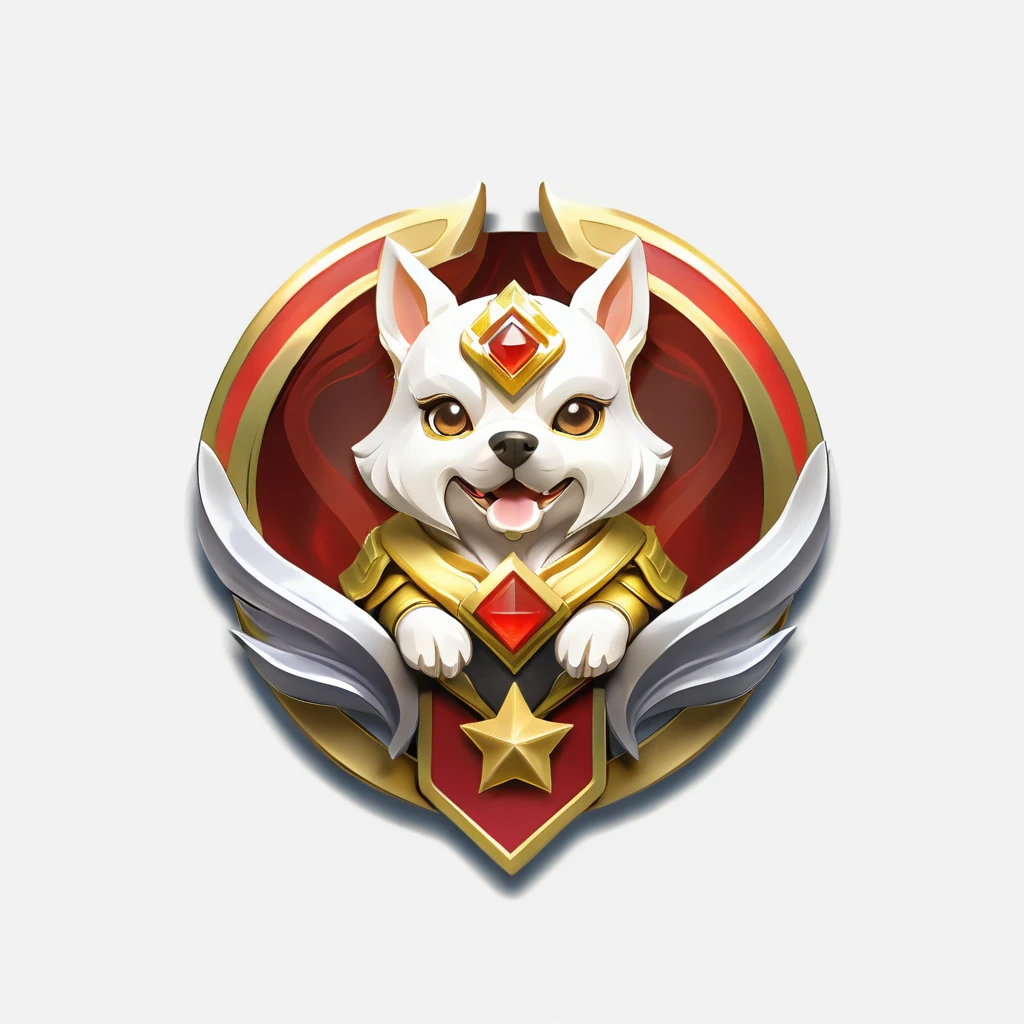 masterpiece, rank game icon,UHD, <lora:rankgameicon_Hap_XL:1.6>, Rank icons 1 to 20 for games dog chibi 4k FLAT badge, battle, detailed, elements, fantasy badges, fantasy game badges, game badge,