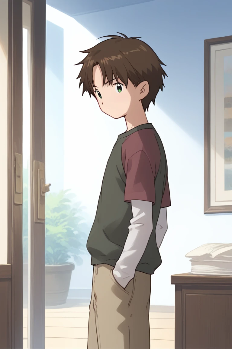 score_9, score_8_up, score_7_up, score_6_up, detailed, intricate details, highres, absurdres ,source_anime, cowboy shot, male focus
Yutaka Himi,brown hair, green eyes,,RAGLAN SLEEVES, brown pants<lora:EMS-421340-EMS:0.700000>