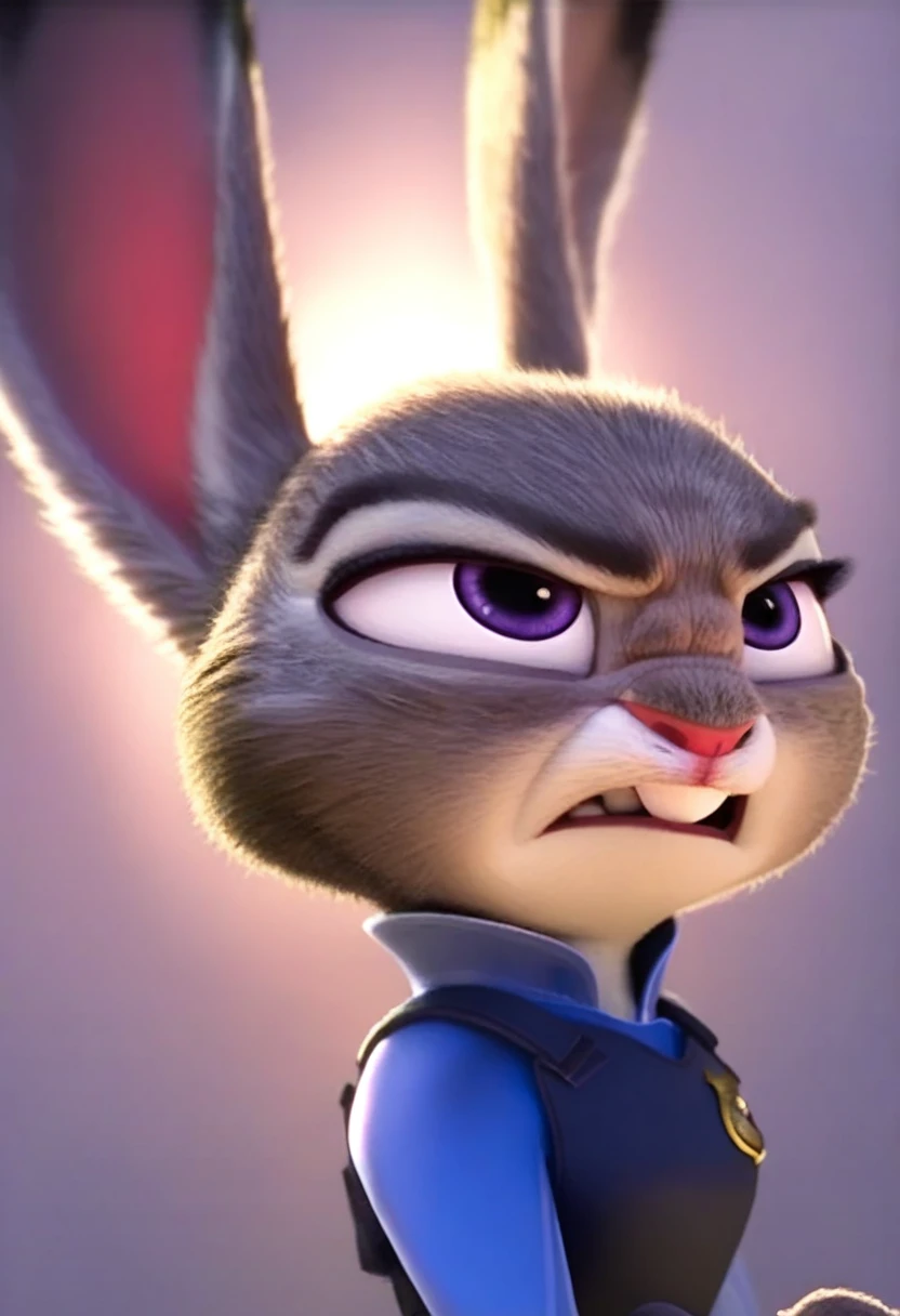 Judyhopps angry, portrait, backlighting