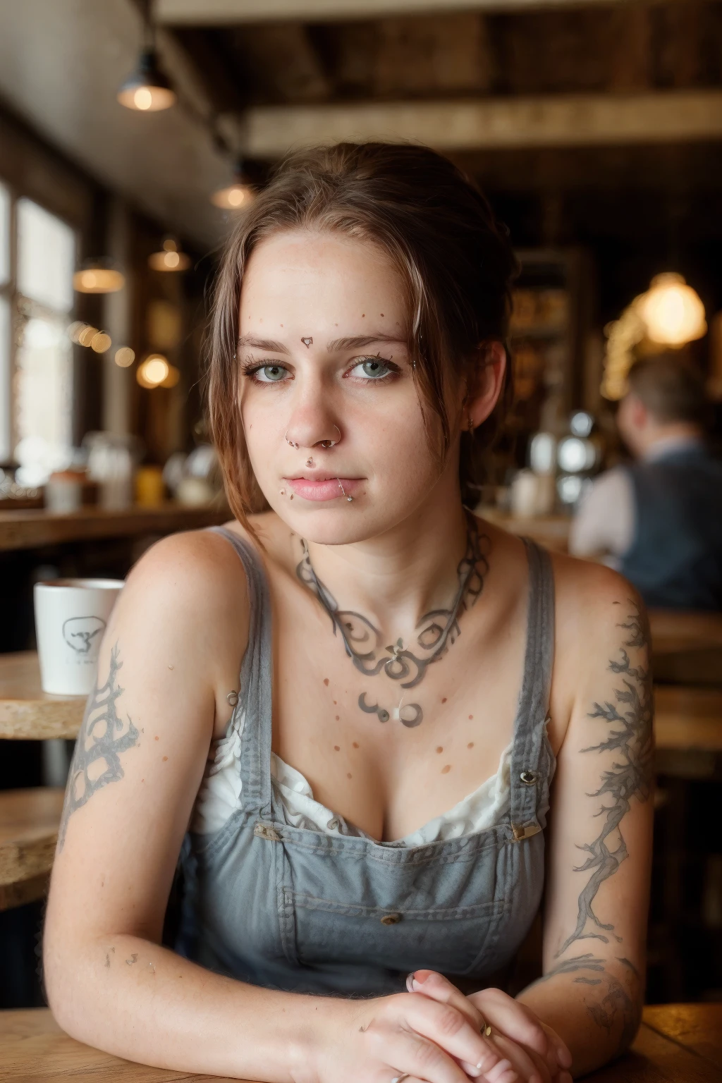 <lora:MarieSG:0.8>, full color portrait of a young woman, having coffee at a vintage cafe, natural light, RAW photo, subject, 8k uhd, dslr, soft lighting, high quality, film grain, Fujifilm XT3