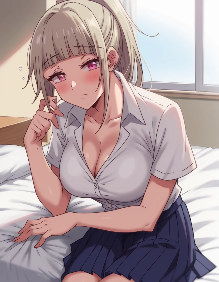 1girl, uzakitsuki, grey hair, hair between eyes, hair over shoulder, closed eyes, mature female, large breasts,
BREAK (skirt, long sleeves, , juliet sleeves:1.2), BREAK ((fall asleep on the bed, supine, sleepy, closed eyes, laying on bed, sleeping pose)), ((close up, POV, cute, shot on face, sighing expression)),
BREAK ((anime girl)), best quality, expressive eyes, perfect face, (masterpiece), best quality, expressive eyes, perfect face, ((best quality)), ((ultra-detailed)), ((an extremely delicate and beautiful)), perfect eyes, perfect body, ((synmetry eyes)), beautiful eyes, ((thick thighs)), shiny skin, soft skin, ((synmetry body)), ((perfect body)), 