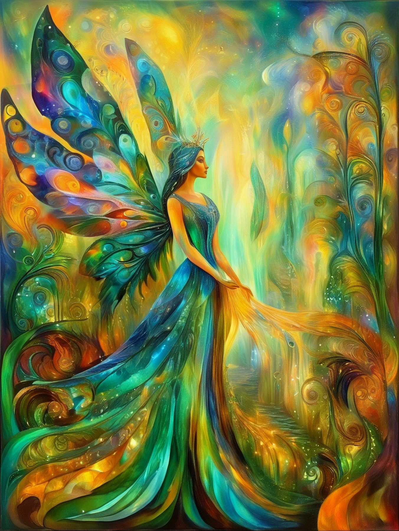 masterpiece, intricate detail, 8K, HDR, 

An abstract painting.

A fairy in a fantasy forest. Iridescent wings.

A cubism fantasy.

<lora:ColorfulFlowingAbstract_CE_SDXL:0.8> FlowAbsCE
