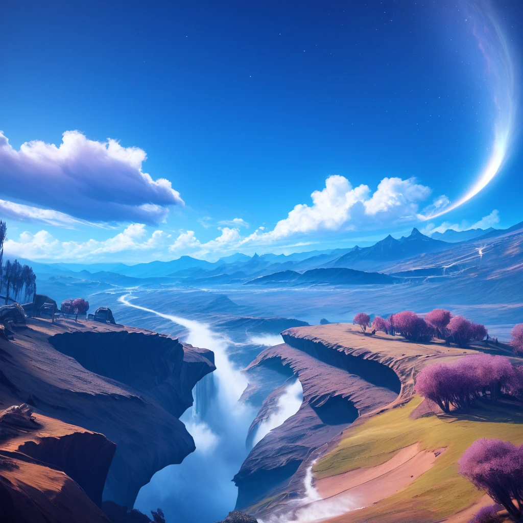 score_8_up. score_7_up, score_9, BREAK <lora:PhotorealponyXLV5:1>, photorealistic, <lora:Duviri_style_-_Warframe_PONY:1>, scenery, landscape, fantasy, star (sky), nature, cloud,