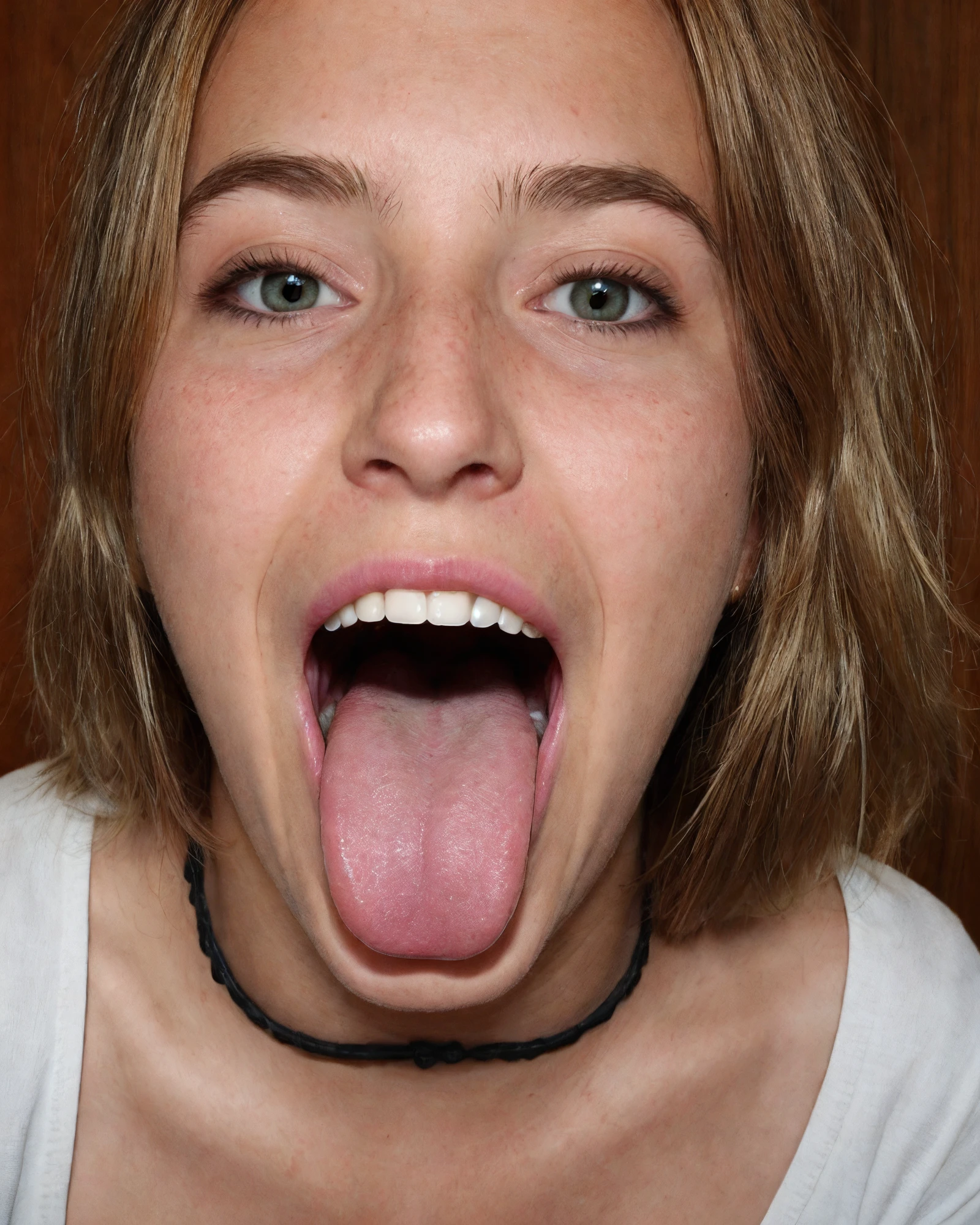 ([sexy uvula throat::0.35]:0.3) ([spanish::0.07]:0.07) (b2x6x4x5x3x0x1:0.8), (open mouth:1.45), (perfect:0.5), sport body, slim waist, cute happy face, young face [with freckles], [laugh], lightray on tongue, detailed, high quality, realistic, top [string]  ([sunlight::0.07]:0.5) ([:flashlight:0.7]:0.01)  ([outside::0.1]:0.5)  <lora:tongue28:0.6215> (tongue out:1.2) ([uvula::0.07]:0.7) ([::tongue:0.725]:0.01) ([symmetric::0.07]:0.7) ([cum::0.05]:0.01)