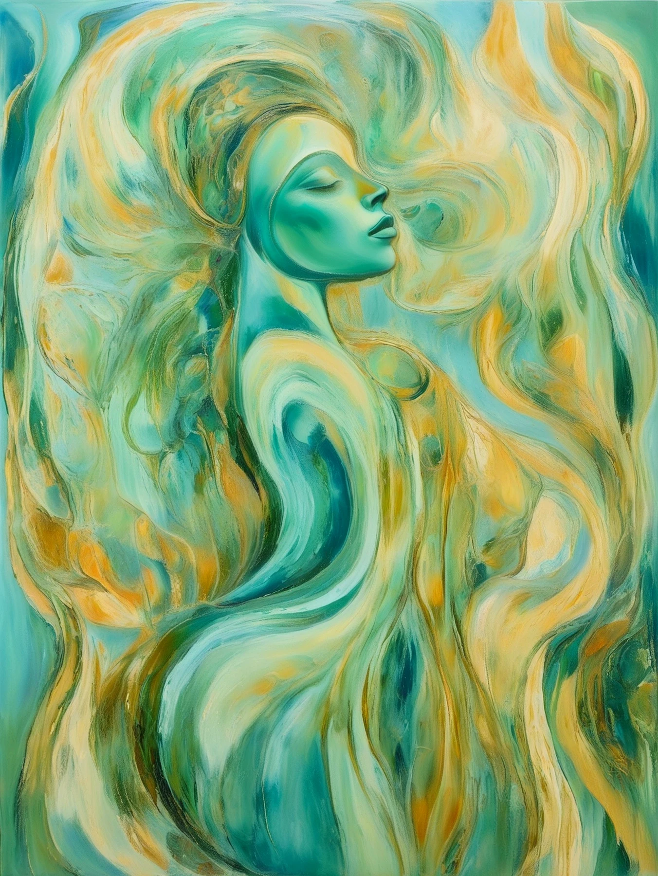 masterpiece, intricate detail, 8K, HDR, 

An abstract painting.

Nude woman. Soft blue hues. Soft green hues. 

<lora:ColorfulFlowingAbstract_CE_SDXL:0.8> FlowAbsCE
