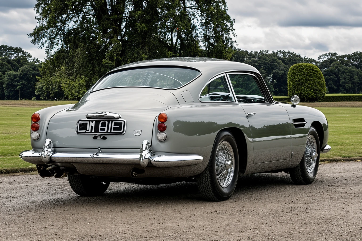 astonmartindb5, ground vehicle, car, vehicle focus, no humans, high detail photography, sharp focus