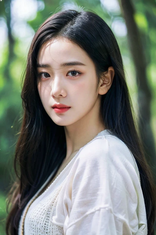 masterpiece, best quality, ultra-detailed, ultra high res, (photorealistic:1.4), raw photo, (realistic:0.2), 8k HDR, realistic lighting, 1girl, solo, asymmetrical hair, outdoors, bokeh, (detailed lips), (detailed pores), (detailed skin textures), (detailed face:1.2), (upper body:1.3), cardigans,