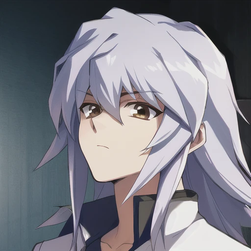 ryou bakura, male focus, white hair, long hair, brown eyes, sleeping, <lora:ryoubakura2-01:0.7>, score_9, score_8_up, score_7_up, (masterpiece), best quality, expressive eyes, solo, illustration, highres, high quality, detailed face, detailed illustration, official artwork