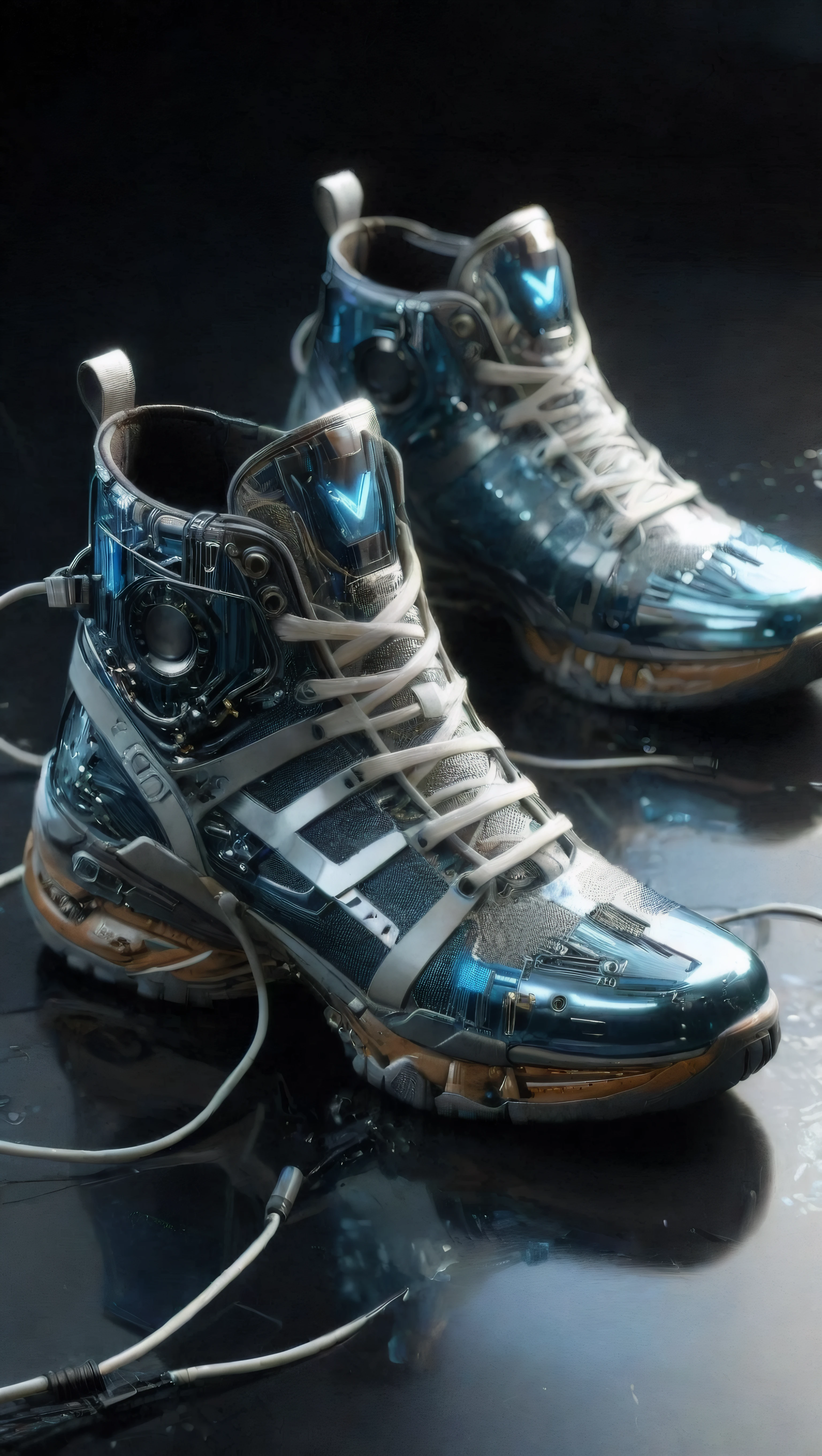 <lora:lcm-lora-sdxl:1>,<lora:add-detail-xl:1>,<lora:Cybernetic_Style_-_World_Morph:1>,wm_cyber,futuristic shoe