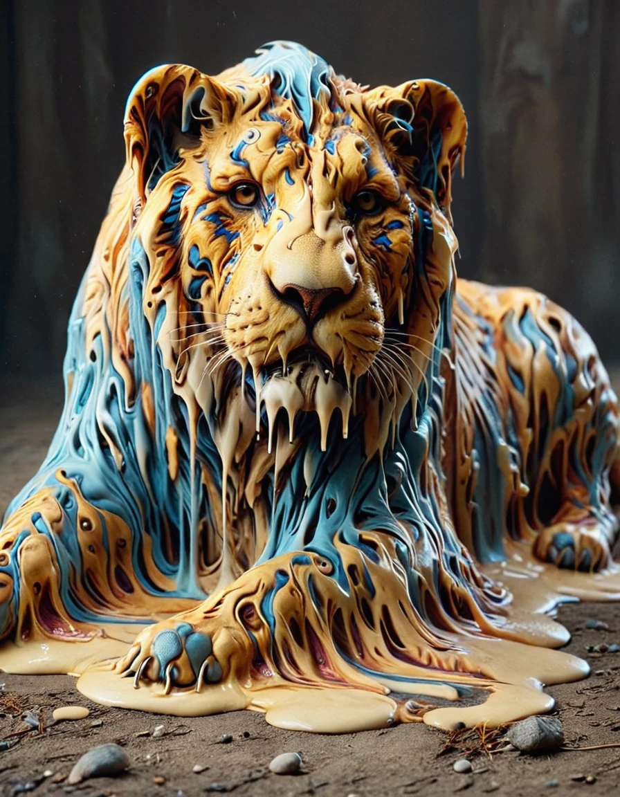 cinematic still meltinglora, 1lion, melting fur . emotional, harmonious, vignette, 4k epic detailed, shot on kodak, 35mm photo, sharp focus, high budget, cinemascope, moody, epic, gorgeous, film grain, grainy, meltinglora, 1lion, melting fur, colorful, fine detail, intricate, elegant, sharp focus, detailed, vivid color, symmetry, highly full, cinematic, borne alive, professional, winning, light colors, surreal, beautiful, infinite, very inspirational, glowing, epic, thought, rich deep ambient, perfect composition, dynamic, atmosphere, magic, stunning