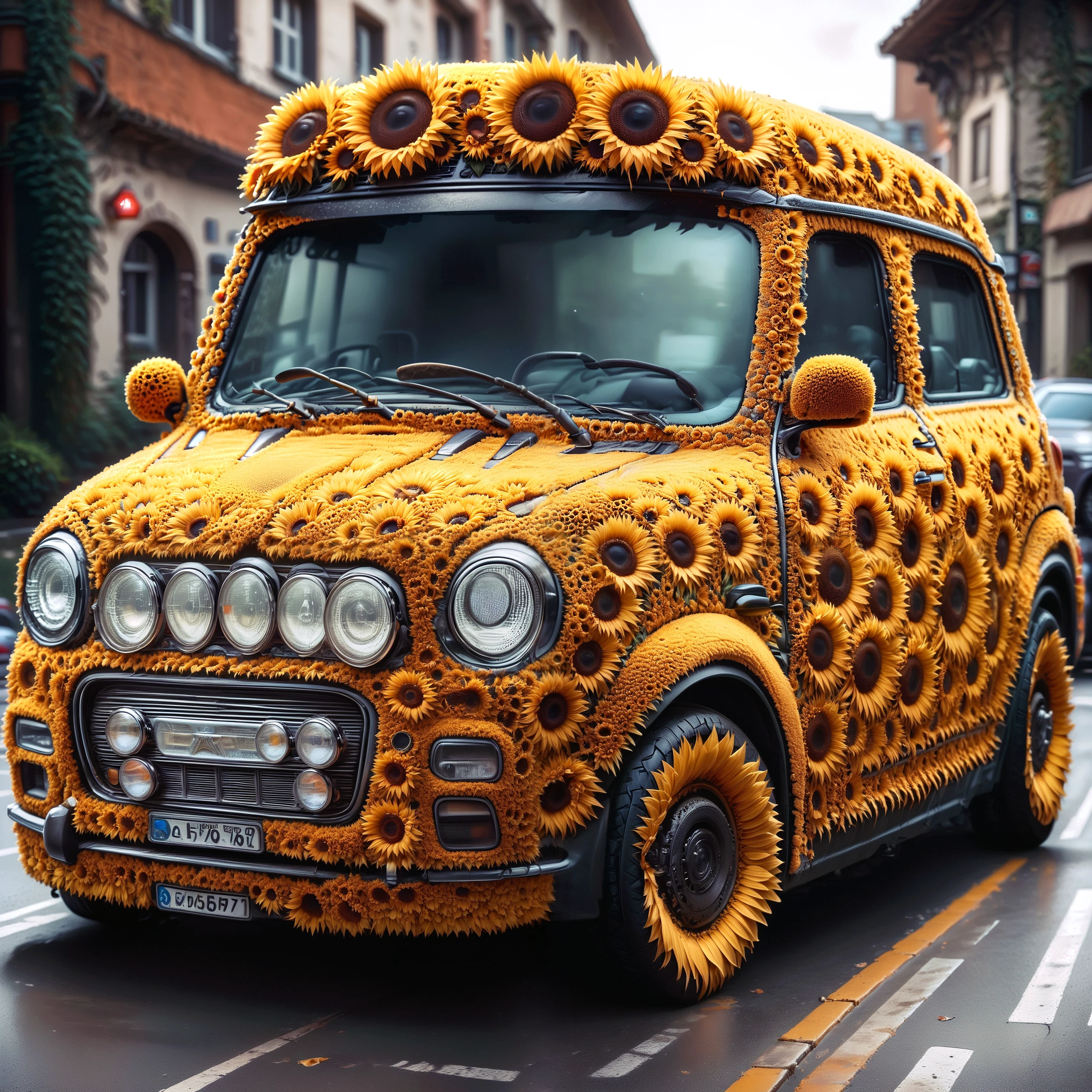 score_9, score_8_up, score_7_up,

5unfl0w3r, A photorealistic RAW photo, a semi-realistic artstyle, photo manipulation of a driving car made entirely of sunflowers, high details, bokeh,