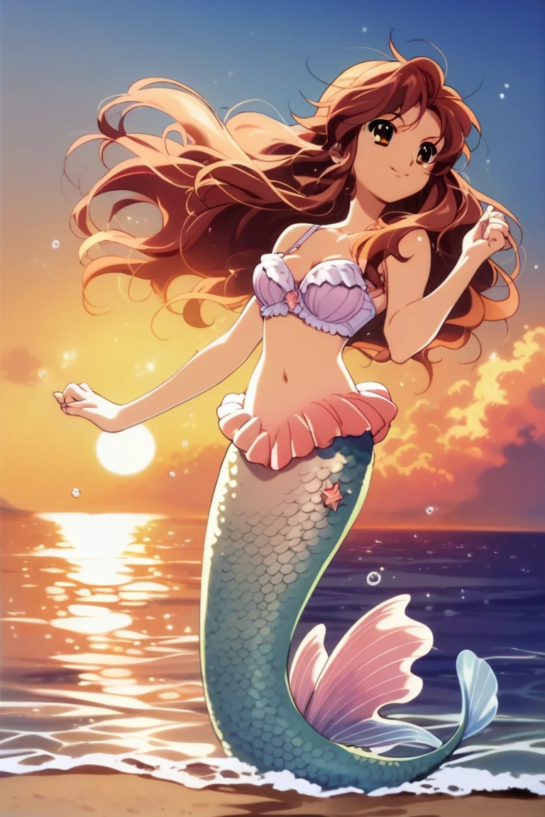 score_9, score_8_up, score_7_up, best quality, masterpiece, absurdes, ADDCOMM (1girl, solo, fantasy, mythical creature:1.1) mermaid, long hair, seashell bra, ocean background, sunset, warm colors


  ,ikeda_shouko_style