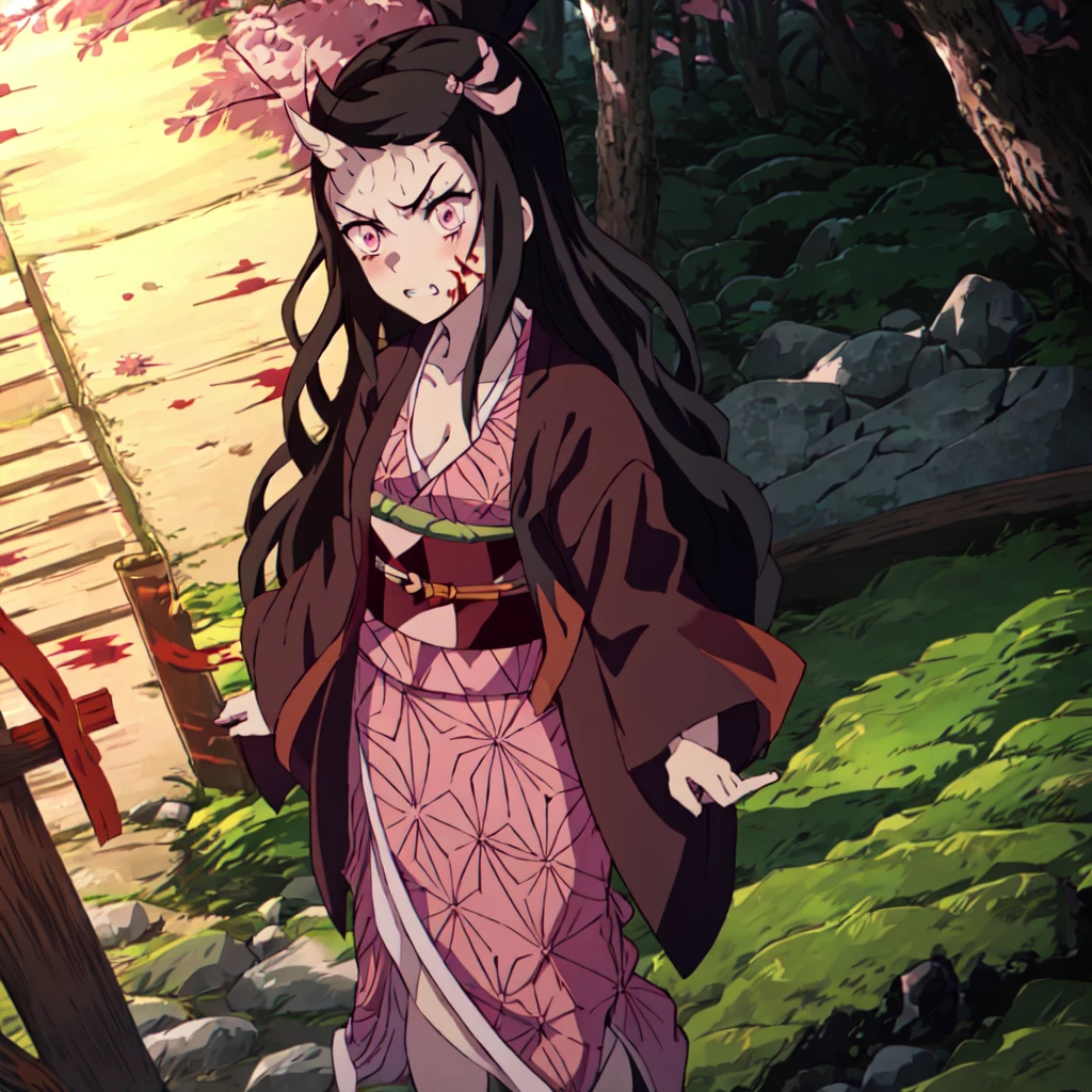 Erotica, Very sexy ass, waist, legsupms, Extraordinarily beautiful composition, ?????? pose, (Body Full 1.1.), ultra sharp image, Beautiful figure, Gloomy sexy pose background, in full height, ssmile, Adorable smile, leaning on the wall, stands sideways, ultra detail face, Ultra Transparent, Nezuko Kamado from Demon Slayer, ultra sharp image, Ultra Beautiful, lovely small breasts. black hair, Transition to red, Japanese bath, Beautiful figure, taut clothes, black cape on pink kimano, big breastes, Smiling, green colored eyes, handsome body, sexy clothes, Beautiful eyes, very detailed eyes, Very detailed face, handsome body, Cherecter Desing, Sex position, Very detailed, Detailed body, Detailed hands, Detailed, Vibrants, Detailed Face, sharp-focus, WLOP, artgerm, anime art, Vibrants, Detailed Face, Hugh Details, sharp-focus, Very drooping face, A detailed eye, super fine illustration, better shadow, finely detail, Beautiful detail