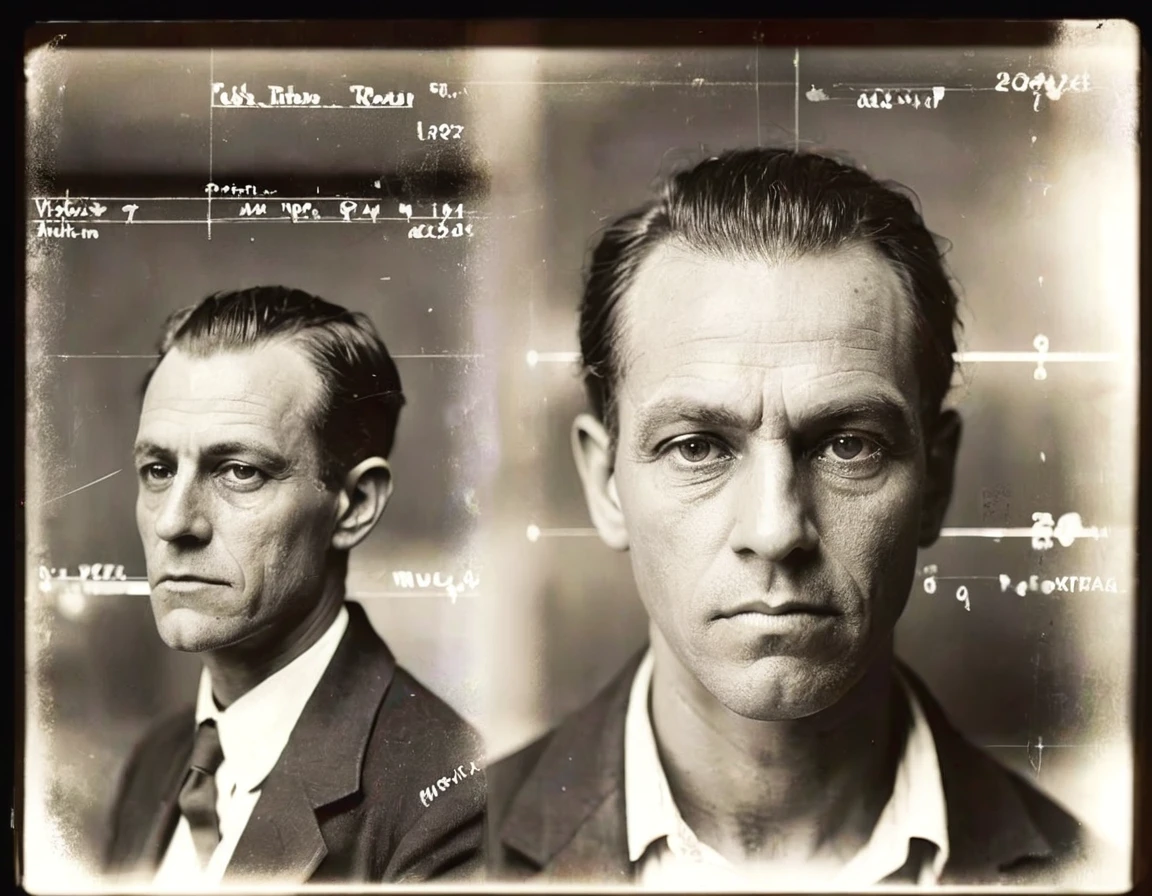 1920smugshot, 1920s mugshot of a man, <lora:SDXL_1920smugshots_LoRA_v2:1>