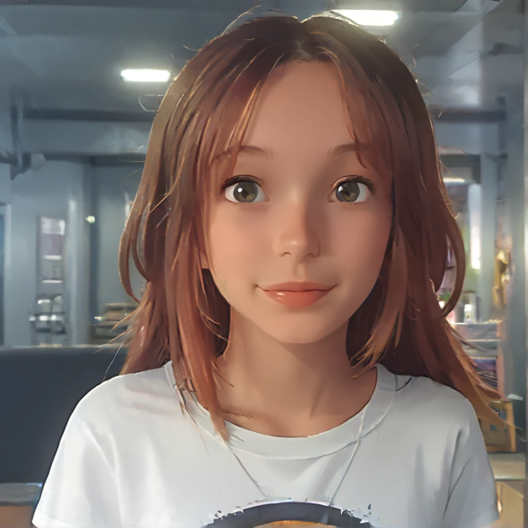 1girl, looking at the camera, highly detailed hair, 
highly detailed eyes, wearing a tshirt, highly detailed, best quality, (UHD, 8K, ultra detailed, 
highly detailed, best quality, soft smile, best aesthetic, high detail, amazing detail, masterful, work of a master), your name, anime style, anime, illustration,
