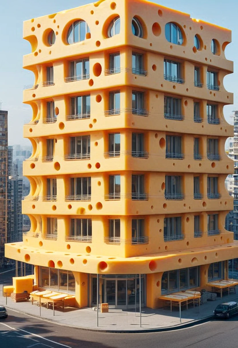 cheesemorph, surreal modern architecture