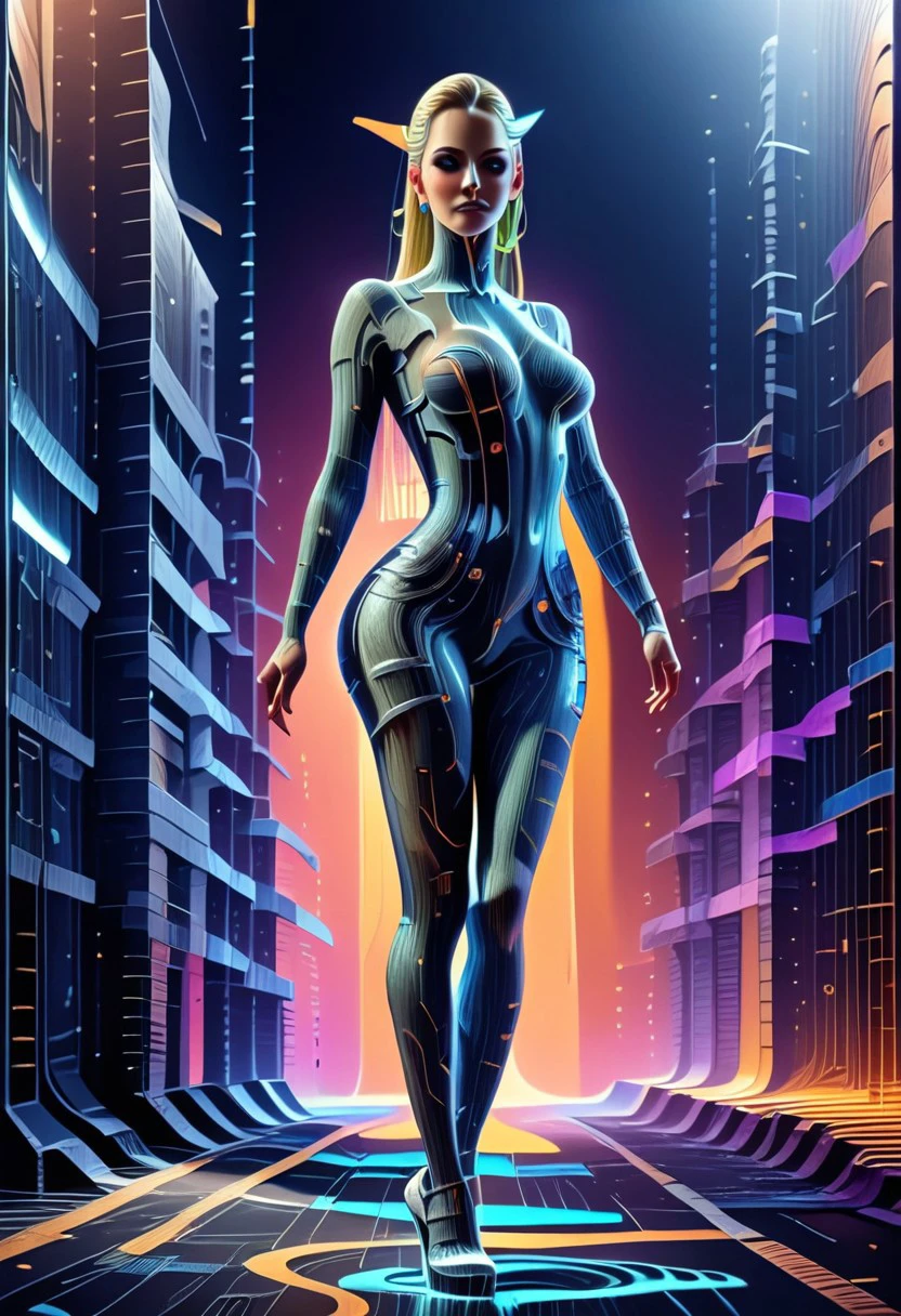 score_9, score_8_up, score_7_up, score_6_up, derpibooru_p_95, source_anime, very aesthetic, anime screencap, anime coloring,
codeandigital, 1girl, solo, breasts, medium breasts, standing, full body, bodysuit, helmet, building, skin tight, hologram, digital world, digital, science fiction, subnet, digital space, holographic interface, ai, ai consciousness, 3d models, ai human, ass, cyberpunk, matrix, matrix codes, blue theme