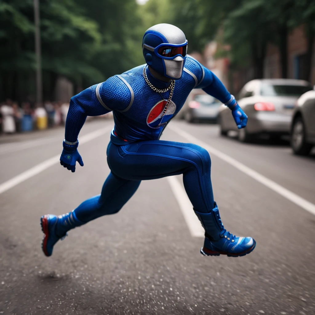 cinematic film still of  <lora:detailed_notrigger:0.3>
 <lora:Pepsiman:1>
Pepsiman running fast
, shallow depth of field, vignette, highly detailed, high budget, bokeh, cinemascope, moody, epic, gorgeous, film grain, grainy