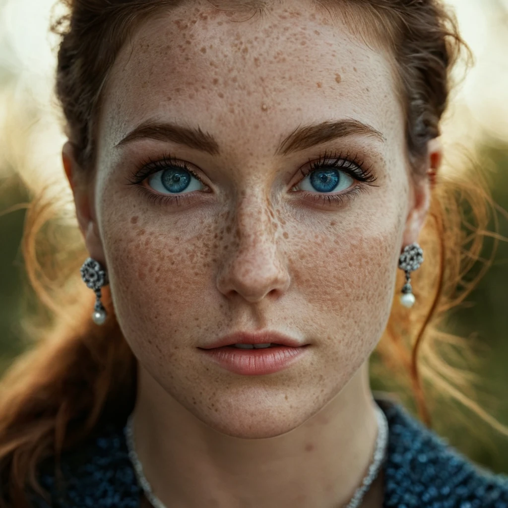 cinematic film still of <lora:detailed_notrigger:0.3>
<lora:facial expression style v2:0.1>
<lora:perfection style:0.1> perfection style
<lora:TeethXL:0.1>
<lora:detailed:0.1> detailed
<lora:skin texture style:1>
A cinematic skin texture style still image of a woman with freckles and a necklace on, detailed skin pore, film still, still photography style, sharp style, detailed style, perfect style, perfection style, Kodak film skin tone style, fujifilm skin tone style, professional photography style, skin textured, skin texture style, 1girl, solo, long hair, looking at viewer, blue eyes, brown hair, jewelry, earrings, parted lips, lips, portrait, close-up, realistic, eyelashes, freckles, photorealistic
, shallow depth of field, vignette, highly detailed, high budget, bokeh, cinemascope, moody, epic, gorgeous, film grain, grainy