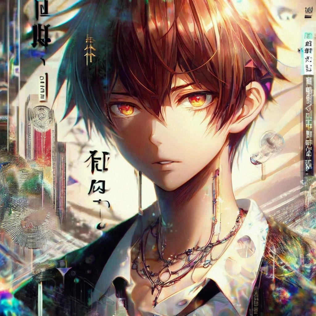 Male Anime Character, <lora:GlitchMale:1>